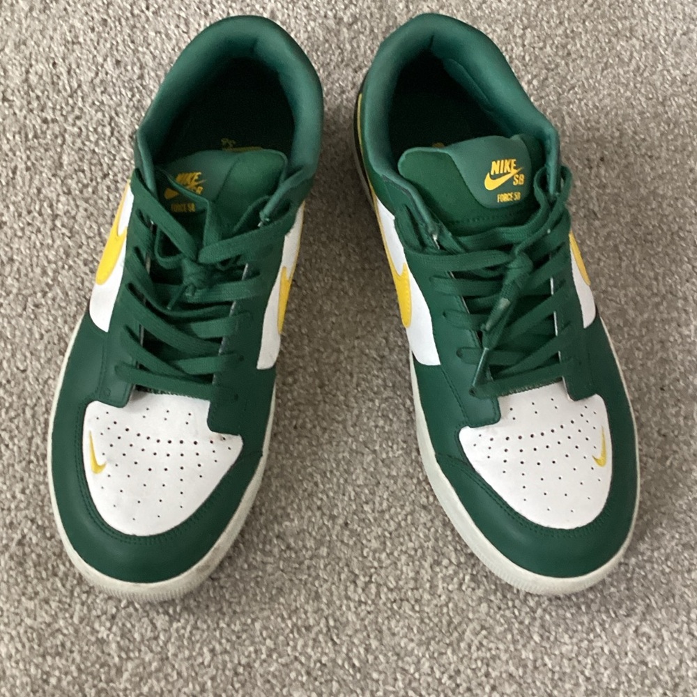 Nike SB Sneakers in Green, White, and Yellow sz 13